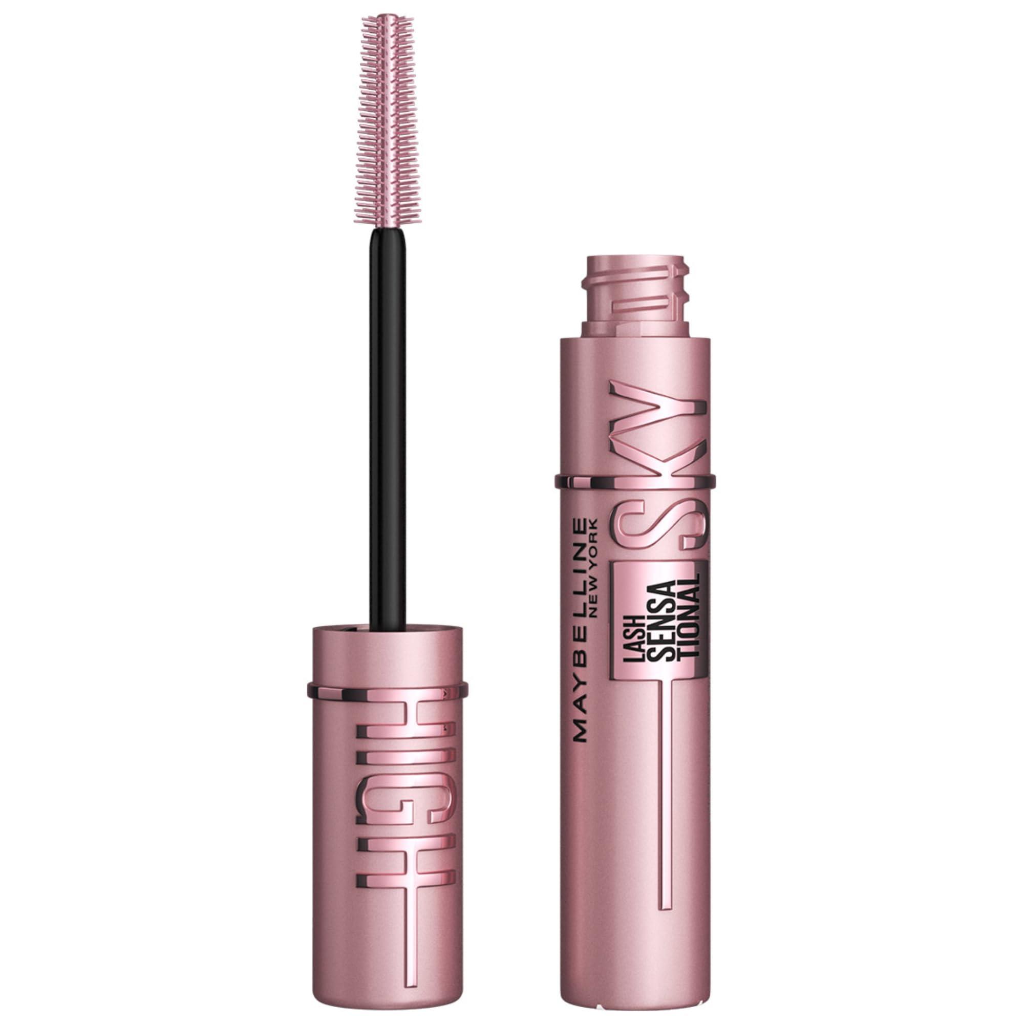 Maybelline New York Lash Sensational Sky High Mascara, Volumising & Lengthening Mascara, Washable Flake-Free Formula Infused with Bamboo Extract & Fibres, 7.2 ml, Shade: 01, Very Black