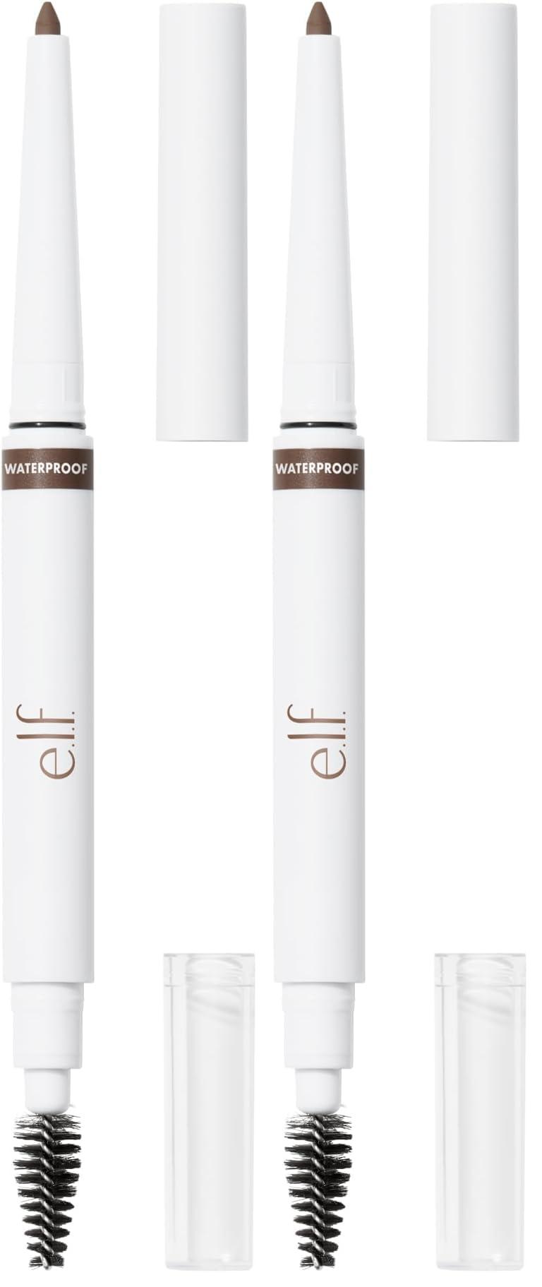 e.l.f. Instant Lift Waterproof Brow Pencil, Long-Lasting Eyebrow Pencil For Grooming & Shaping Brows, Vegan & Cruelty-Free, Neutral Brown (Pack of 2)