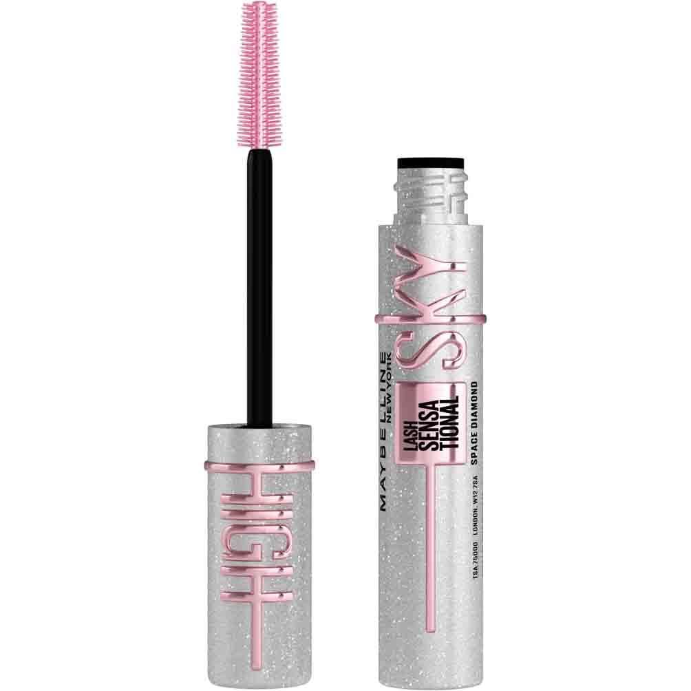 Maybelline New York Mascara Lash Sensational Sky High Volumizing & Thickening Eyelash Lengthening, Top Coat, Space Diamond
