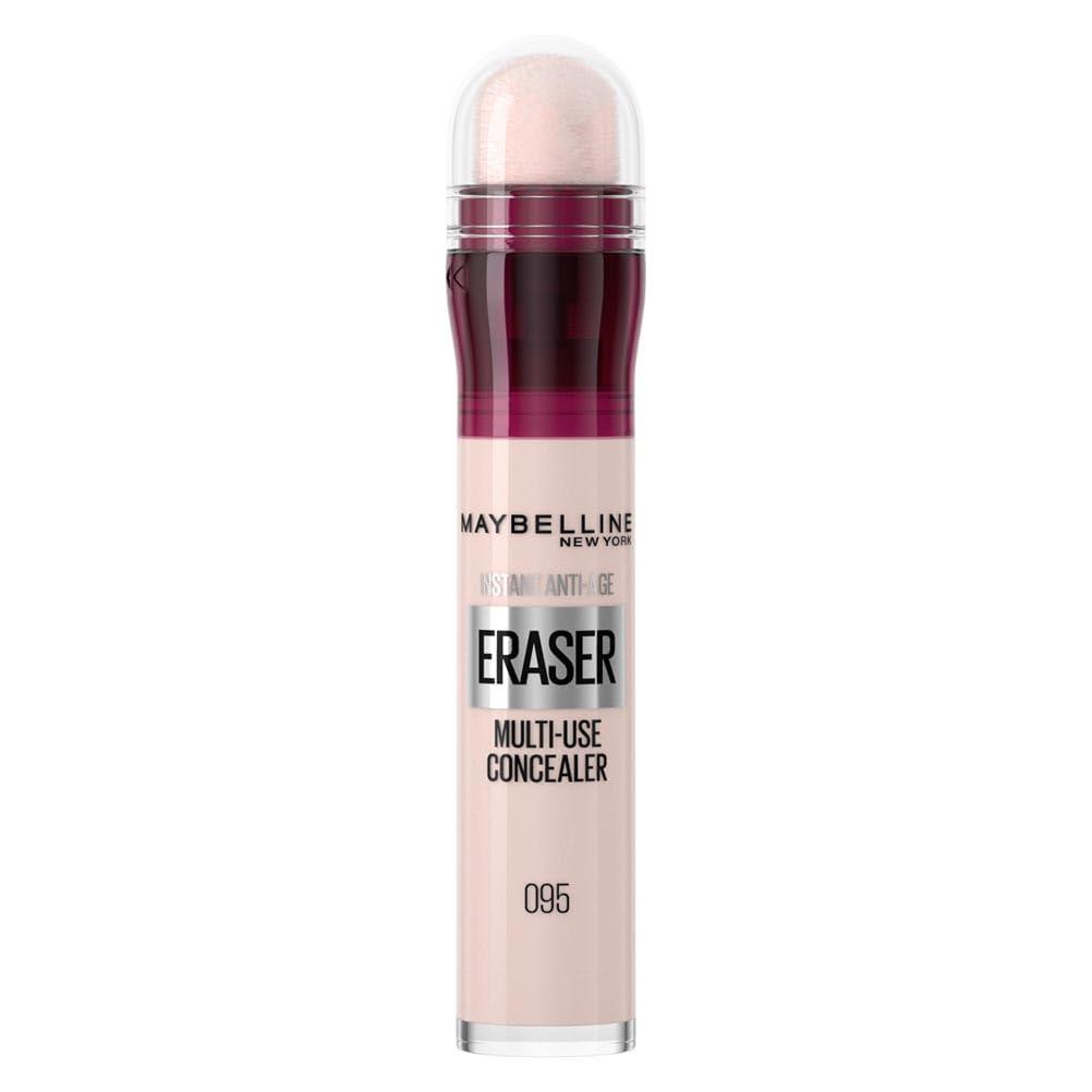 Maybelline Instant Anti-Age Eraser Eye Concealer for Face, Dark Circles, Blemish & Fine Lines Concealer, Full Coverage, Dermatologist Tested, Suitable for Sensitive Skin, Shade: 95 Cool Ivory