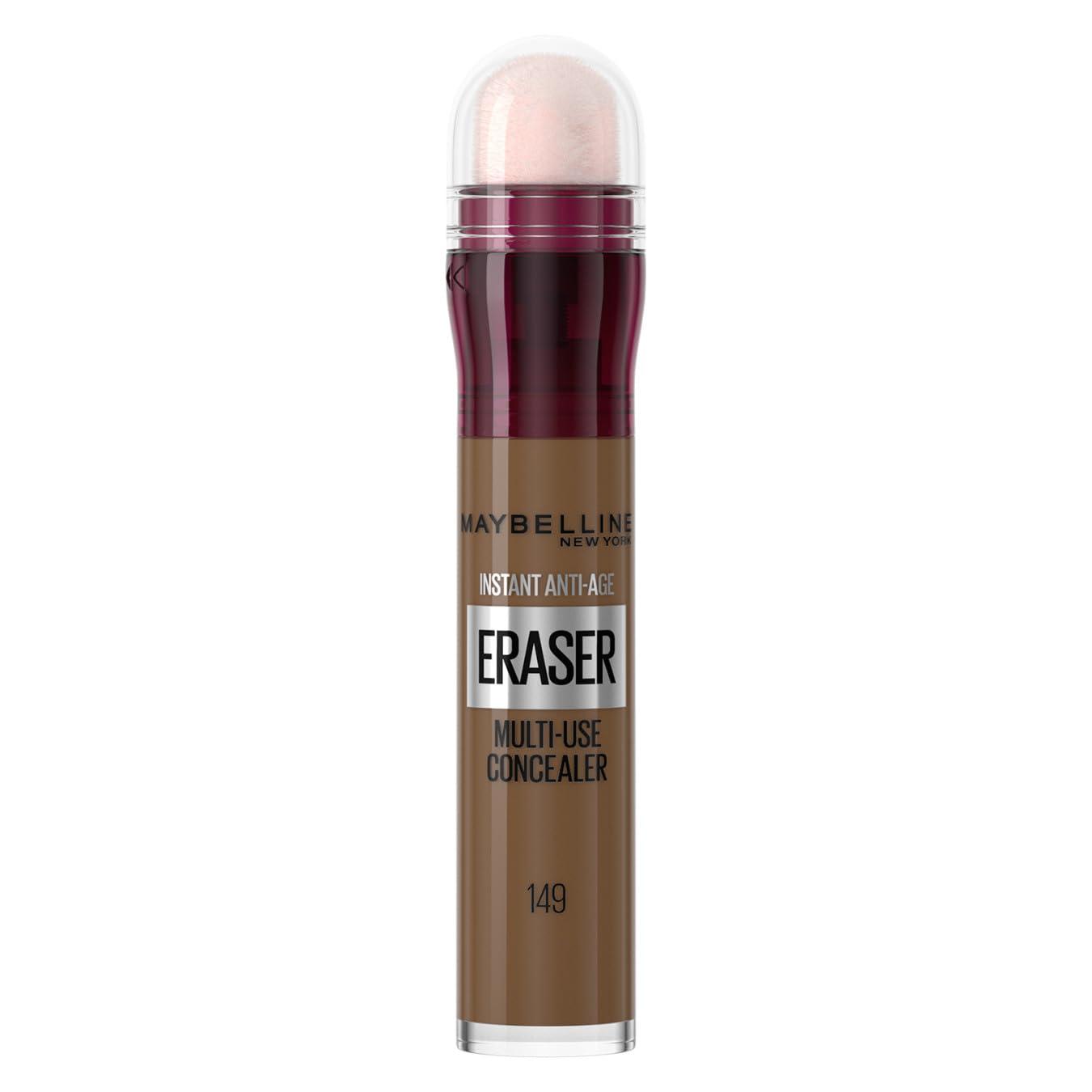 Maybelline Concealer, Instant Anti-Age Eraser Eye Concealer for Face, Dark Circles and Blemish Concealer, Full Coverage, Dermatologist Tested, Suitable for Sensitive Skin, Shade: 149 Deep Bronze