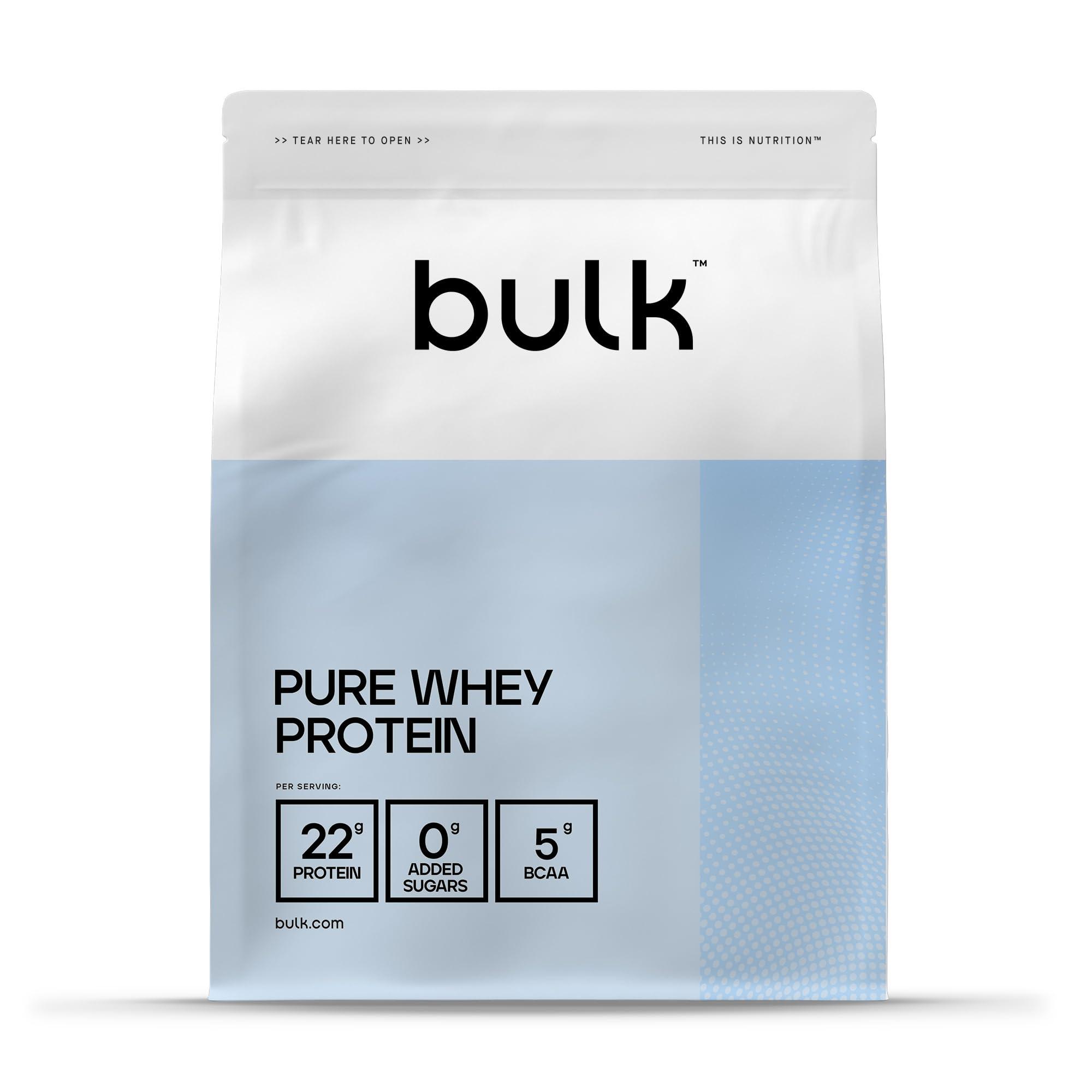 Bulk Pure Whey Protein Powder | Cinnamon Cereal Milk | 22g Protein and 5g BCAAs per Scoop | Whey Concentrate Shake | Low Sugar | Supports Muscle Growth and Repair | Smooth Mixing | Vegetarian | 500g