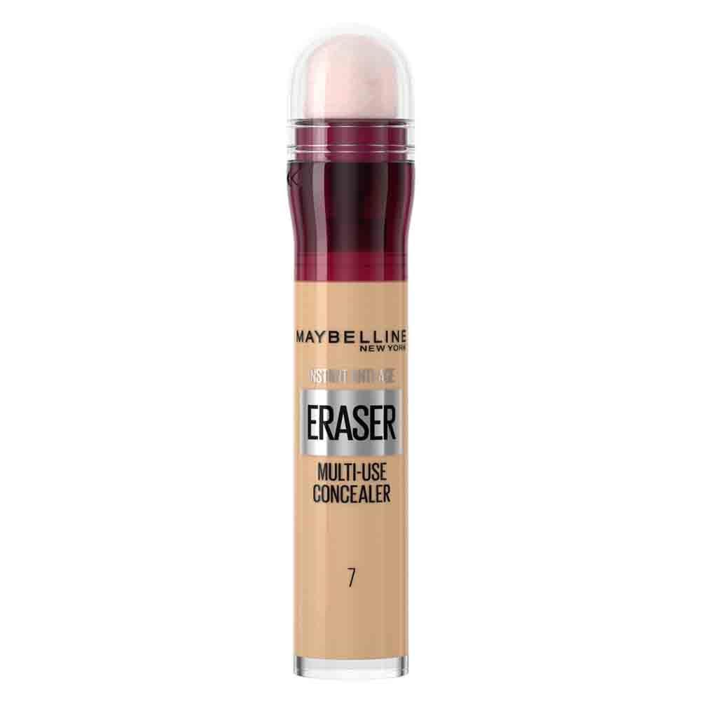 Maybelline Instant Anti-Age Eraser Eye Concealer for Face, Dark Circles, Blemish & Fine Lines Concealer, Full Coverage, Dermatologist Tested, Suitable for Sensitive Skin, Shade: 07 Sand