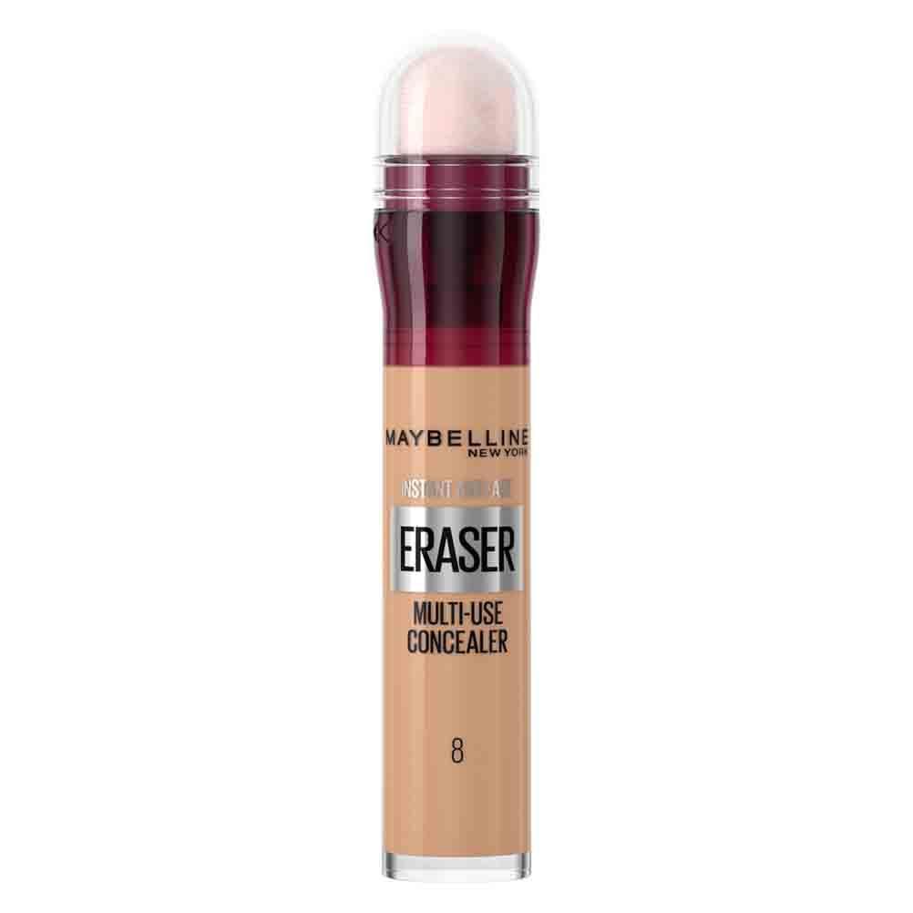 Maybelline Instant Anti-Age Eraser Eye Concealer for Face, Dark Circles, Blemish & Fine Lines Concealer, Full Coverage, Dermatologist Tested, Suitable for Sensitive Skin, Shade: 08 Buff